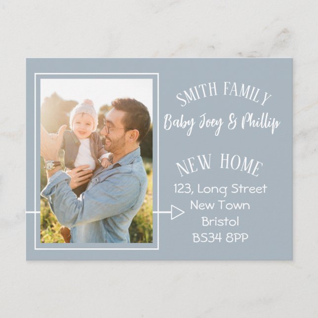 Simple Modern Change of address Photo postcard (Front)