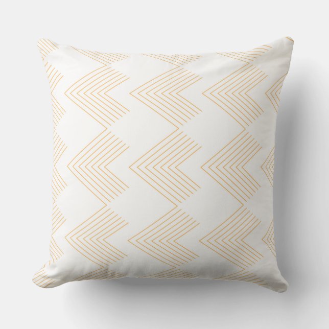 Simple, modern chevron arrow shape graphic pattern cushion (Front)
