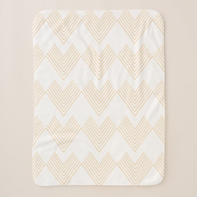Simple, modern chevron arrow shape graphic pattern sherpa blanket (Front)