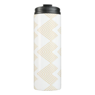 Simple, modern chevron arrow shape graphic pattern thermal tumbler