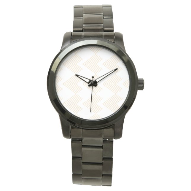 Simple, modern chevron arrow shape graphic pattern watch (Front)