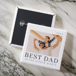Simple Modern Chic Custom Best Dad Photo<br><div class="desc">Design is composed of modern chic typography with sans serif and serif font.</div>