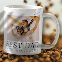 Simple Modern Chic Custom Best Dad Photo