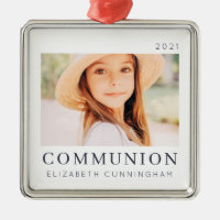 Simple Modern Chic Custom First Communion Photo