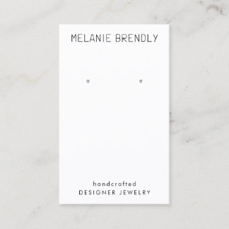 Simple Modern Chic Jewellery Earring Display Business Card