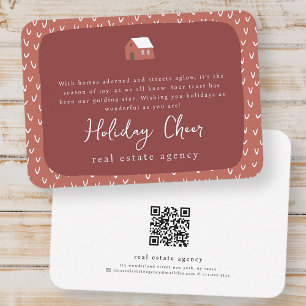 Simple Modern Chic Real Estate Business Holiday Card