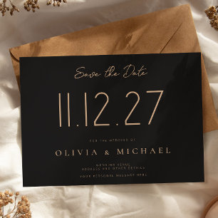 Simple Modern Chic Wedding Non-Photo Save The Date