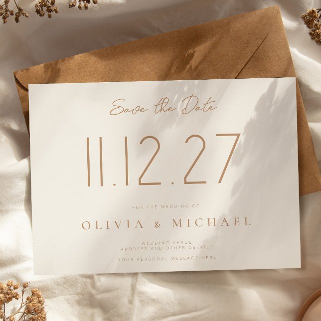 Simple Modern Chic Wedding Non-Photo Save The Date (Creator Uploaded)
