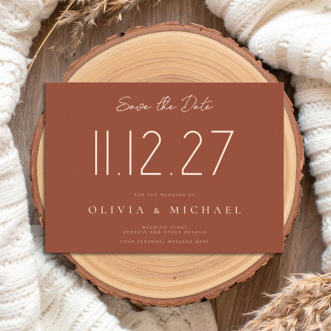 Simple Modern Chic Wedding Non-Photo Save The Date (Creator Uploaded)