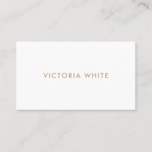 Simple Modern Chic White Beige  Business Car Card
