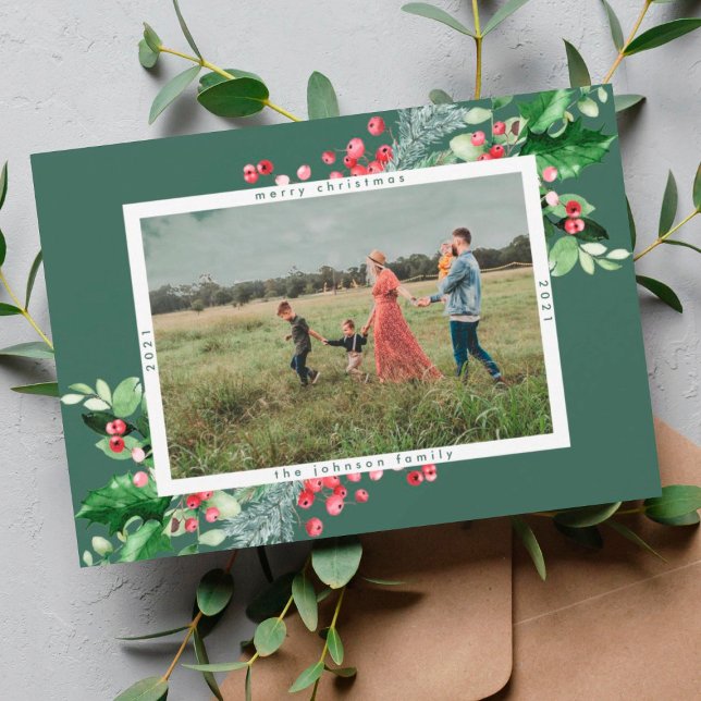 Simple Modern Christmas Alternate Greeting Photo Holiday Card (Creator Uploaded)
