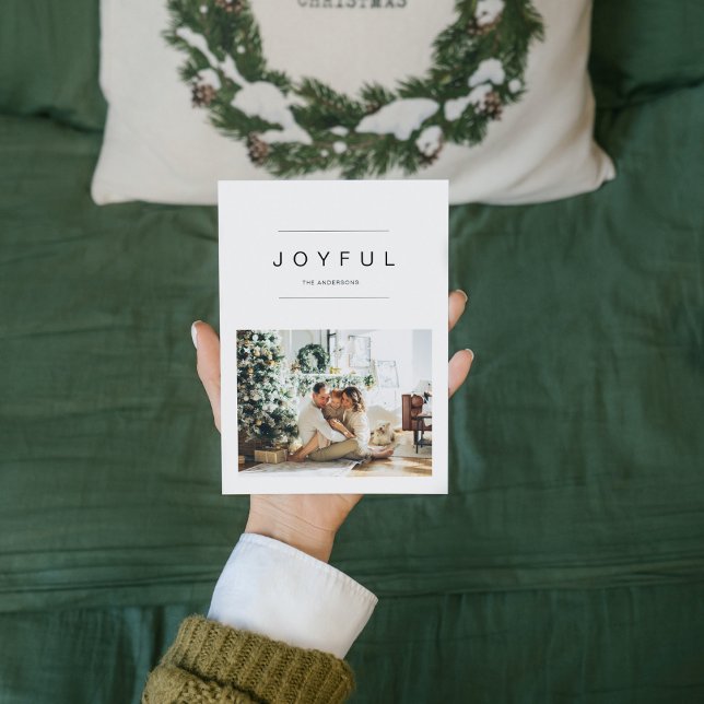 Simple Modern Christmas Photo | Joyful Holiday (Creator Uploaded)