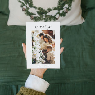 Simple Modern Christmas Photo   So Merry Christmas