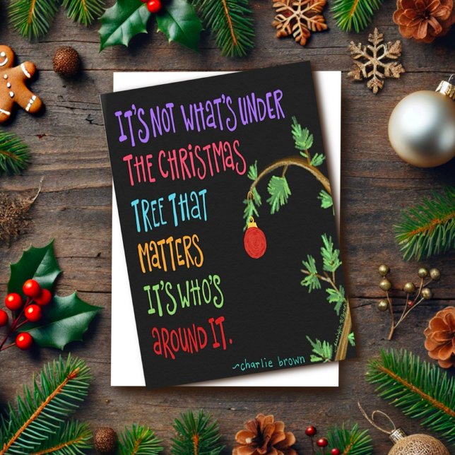 Simple Modern Christmas Tree Quote Love Card (Creator Uploaded)