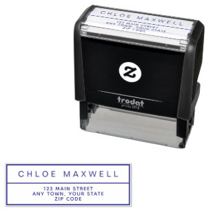 Simple Modern Classic Boxed Return Address Self-inking Stamp