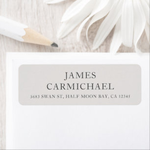 Simple Modern Classic Grey Return Address