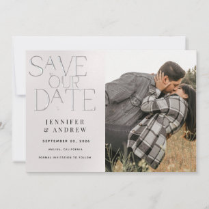 Simple Modern Classy   Photo Save the Date  Invitation