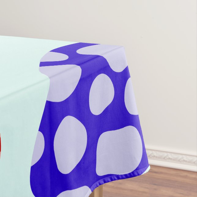 Simple Modern colourful dino egg birthday party Tablecloth (In Situ)