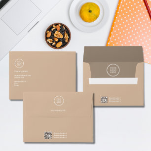 Simple Modern Company Branding Logo Qr code Envelope