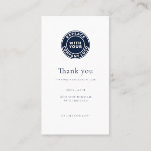 Simple Modern Company Logo Loyalty Discount Card