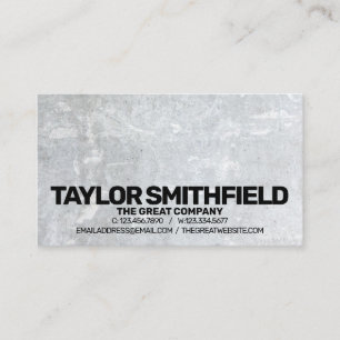 Simple Modern Concrete Type Business Card