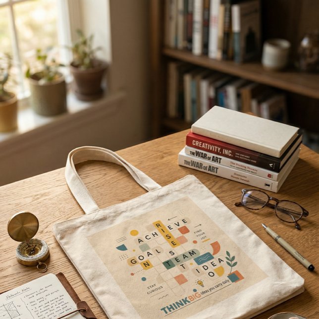 Simple modern contemporary trendy cool tote bag (Creator Uploaded)