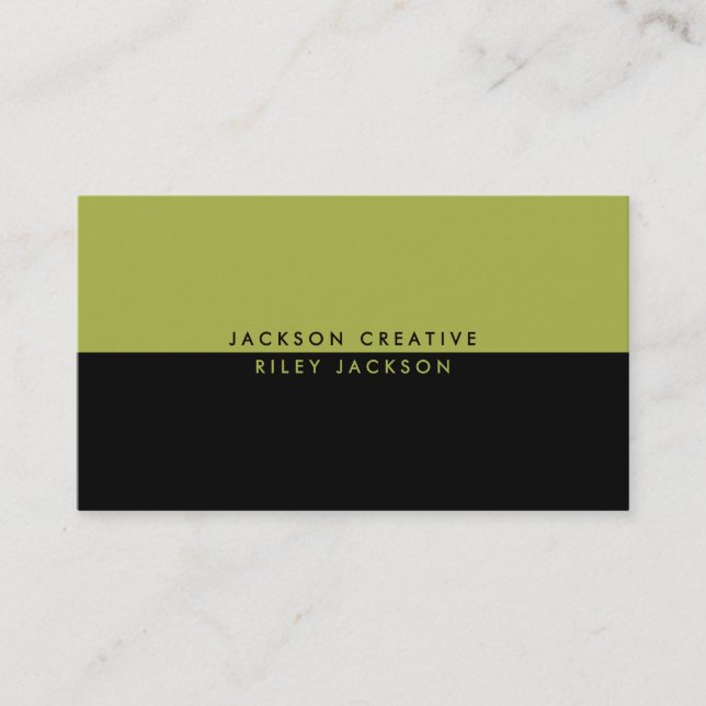 Simple Modern Contrast business card (Front)