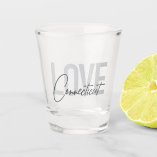 Simple, modern, cool design Love Connecticut Shot Glass