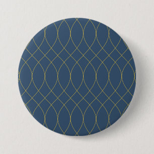 Simple, modern, cool, trendy curvy, wavy lines 7.5 cm round badge