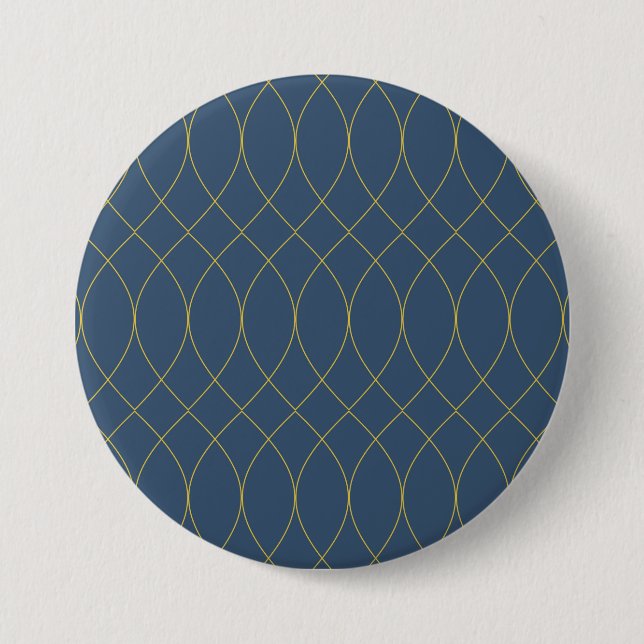Simple, modern, cool, trendy curvy, wavy lines 7.5 cm round badge (Front)