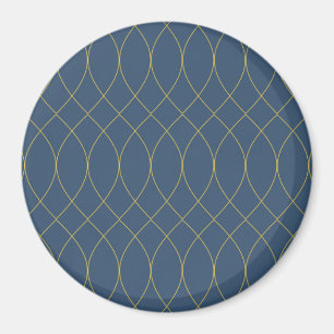 Simple, modern, cool, trendy curvy, wavy lines magnet