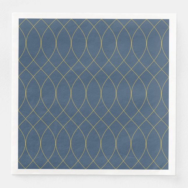 Simple, modern, cool, trendy curvy, wavy lines napkin (Front)