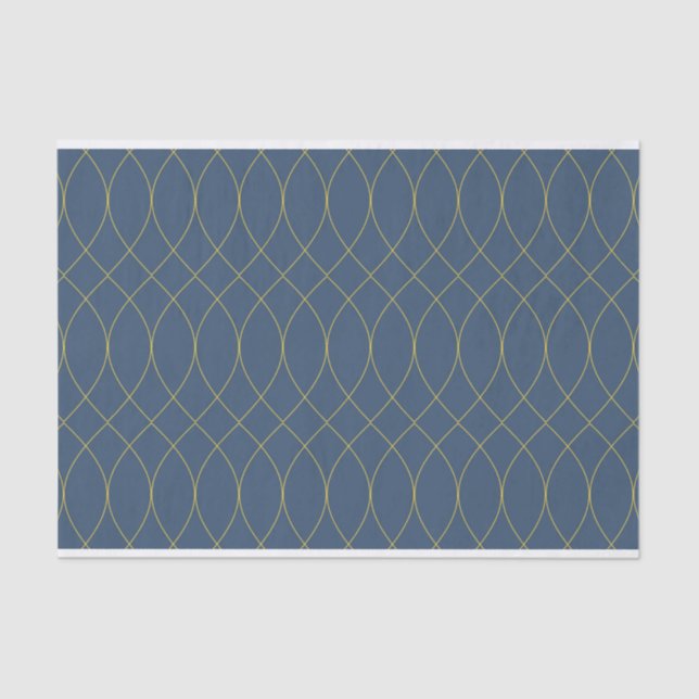 Simple, modern, cool, trendy curvy, wavy lines tissue paper (Front)