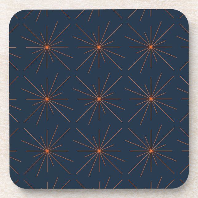 Simple, modern, cool, trendy light / star abstract coaster (Front)