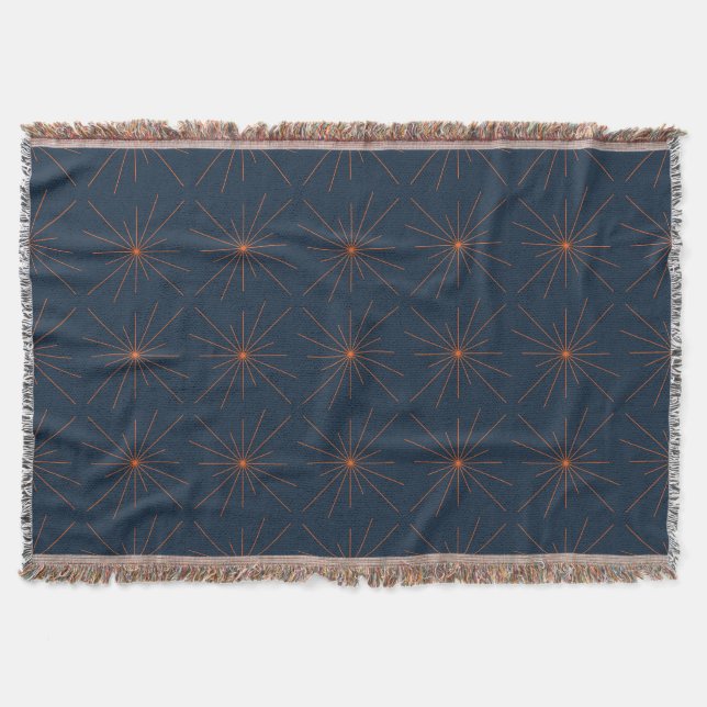 Simple, modern, cool, trendy light / star abstract throw blanket (Front)