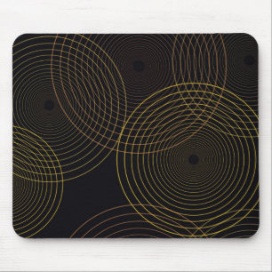 Simple, modern, cool, trendy thin line circles mouse pad