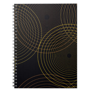 Simple, modern, cool, trendy thin line circles notebook