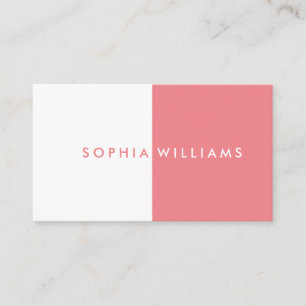 Simple Modern Coral and White Appointment card