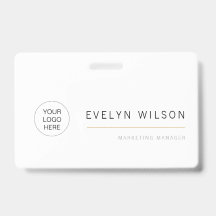 Simple Modern Corporate Employee Logo Name ID