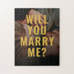 Simple Modern Couple Photo Will You Marry Me Jigsaw Puzzle<br><div class="desc">Simple Modern Couple Photo Will You Marry Me Jigsaw Puzzle</div>