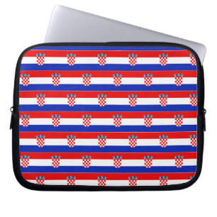 Simple Modern Croatia National Flag Apparel Laptop Sleeve