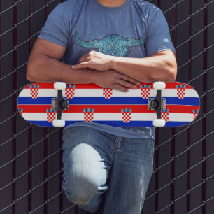 Simple Modern Croatia National Flag Apparel Skateboard
