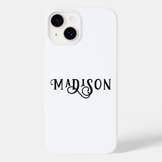 Simple Modern Custom Name Calligraphy Script Case-Mate iPhone Case (Back)