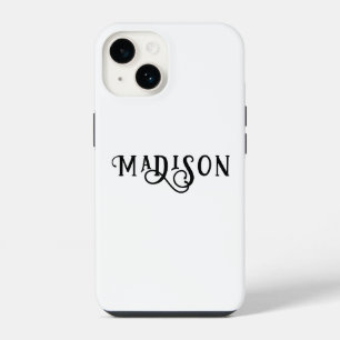 Simple Modern Custom Name Calligraphy Script iPhone 14 Case
