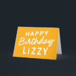 Simple Modern Custom Non-Photo Birthday Greeting Card<br><div class="desc">Design is modern and simple. Add a the birthday celebrant's name</div>