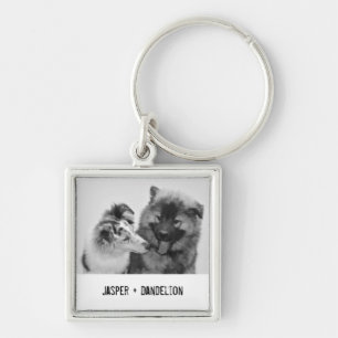 Simple, Modern Custom Pet or People Photo Key Ring