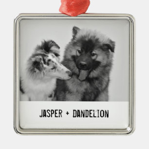 Simple, Modern Custom Pet or People Photo Metal Tree Decoration