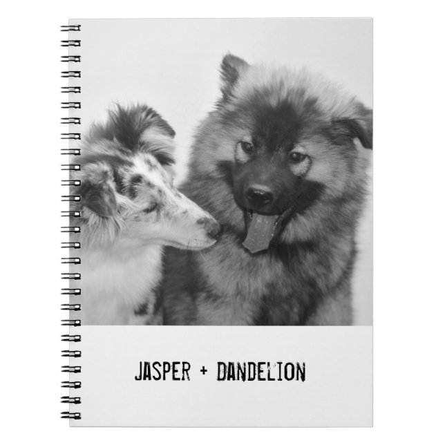 Simple, Modern Custom Pet or People Photo Notebook (Front)