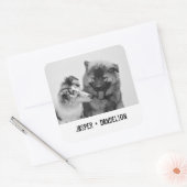 Simple, Modern Custom Pet or People Photo Square Sticker (Envelope)