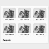 Simple, Modern Custom Pet or People Photo Square Sticker (Sheet)